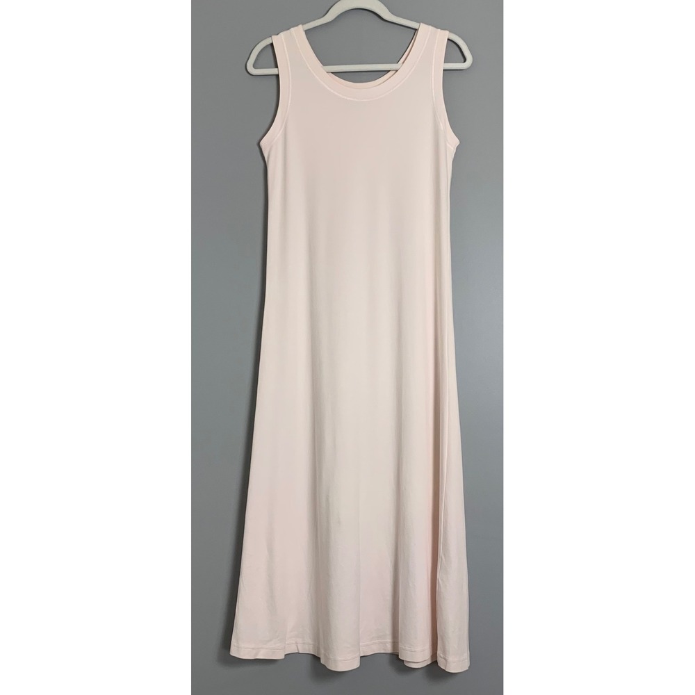 P.Jamas Pima Cotton Nightgown S Pink Sleeveless Maxi Luxury Sleep Dress New